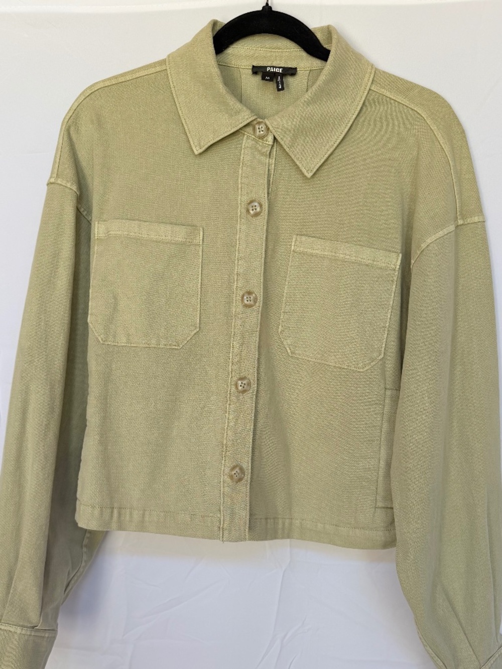 Paige Cotton Utility Jacket Cropped Size M